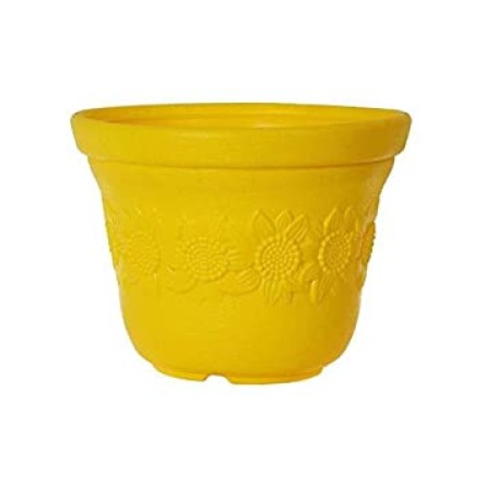 SUNFLOWER Plastic Pot 10"